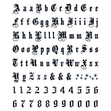 Old English Lettering Temporary Tattoos (Large) 8 in x 9.5 in