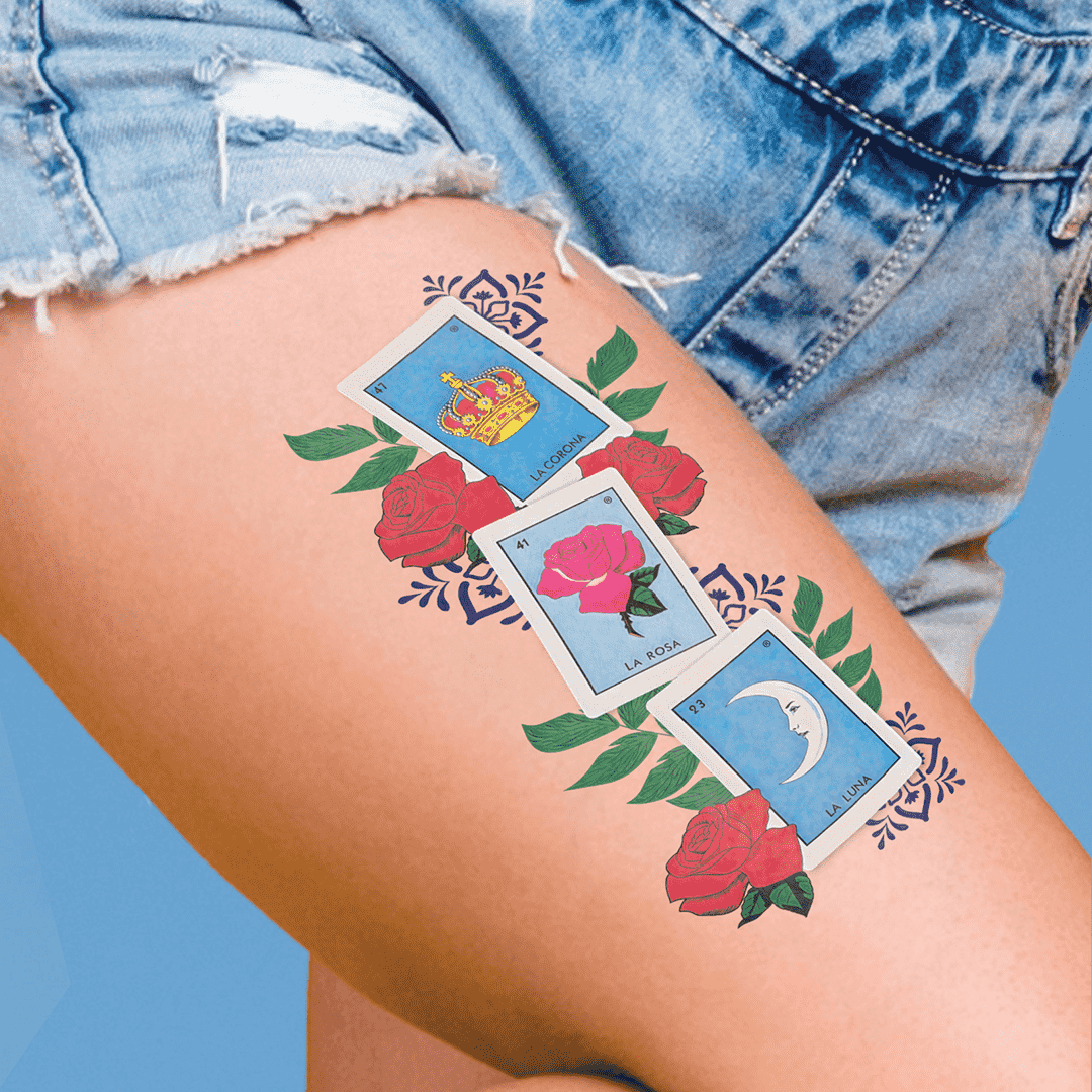 Loteria - Queen of Flowers Sleeve Tattoos