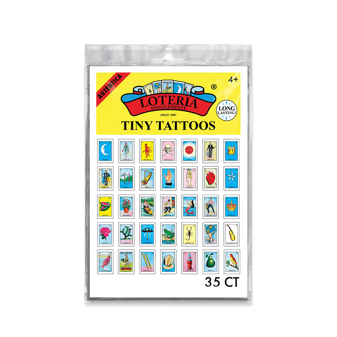 Loteria Full-Color Game Card Tiny Tattoo 35pc Variety Pack