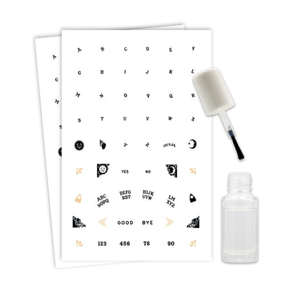Ouija Nail Temporary Tattoos with Polish 100+ Tattoos Assortment