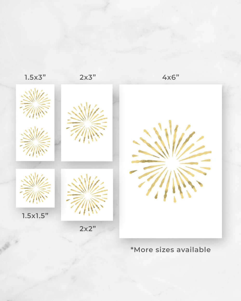 Custom tattoo sizes