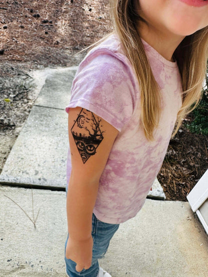 Halloween scene diamond temporary tattoo