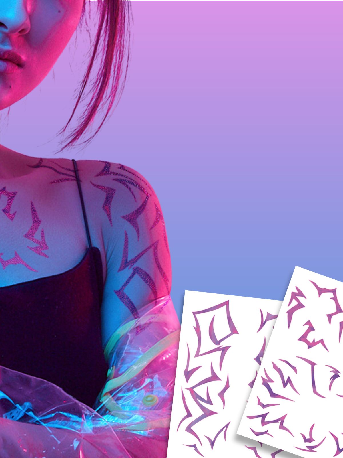 kpop demon marking costume tattoos