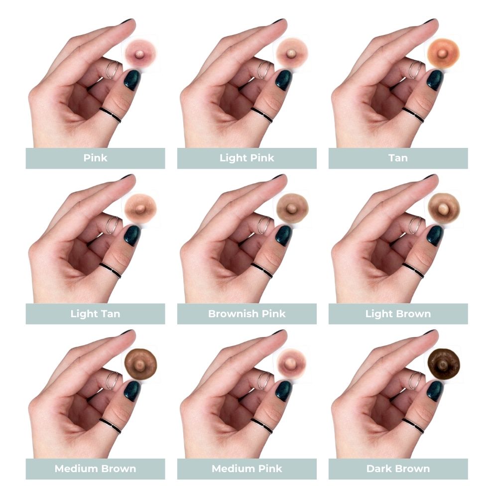 Nipple Temporary Tattoos Color Options