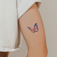 Patriotic Butterfly Temporary Tattoo 2.5 in x 2.5 in