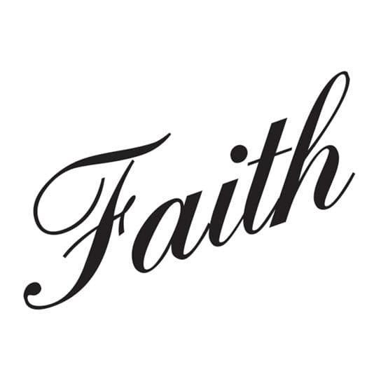 Faith Temporary Tattoo 2 in x 1.5 in