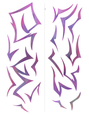 K-Pop Marking Costume Metallic Temporary Tattoos