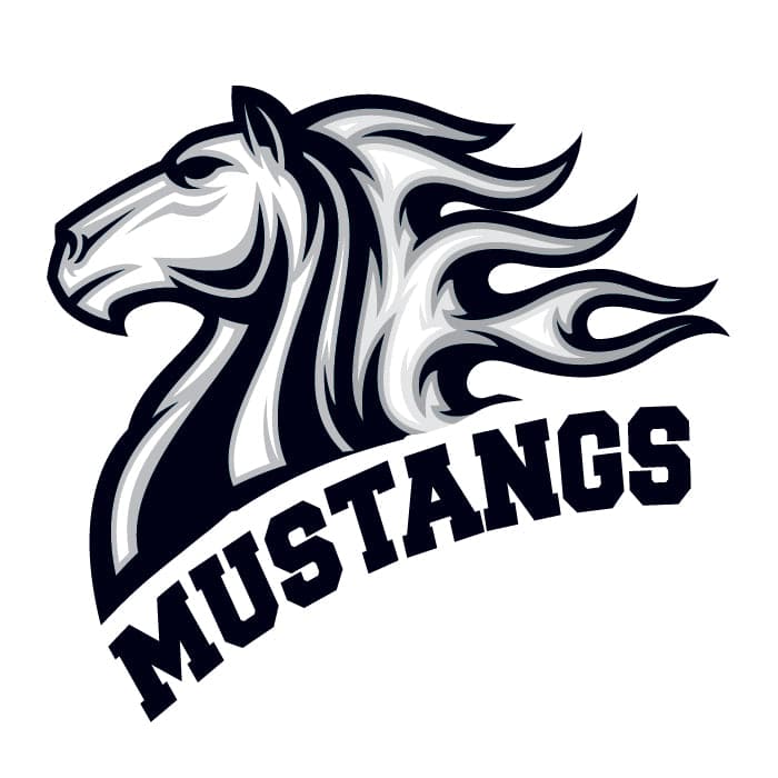 Mustangs Temporary Tattoo 2 in x 2 in