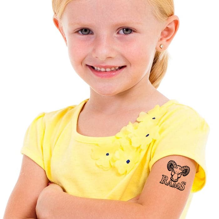 Rams Temporary Tattoo 2 in x 2 in