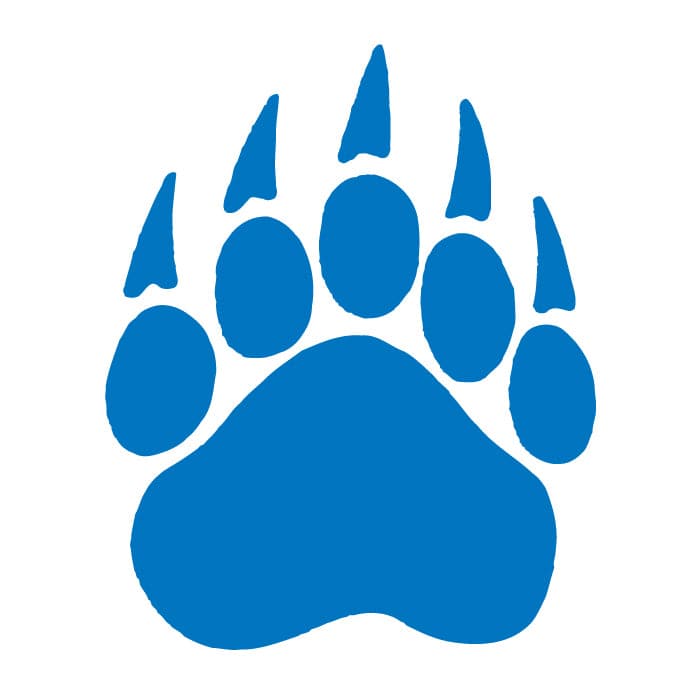 Royal Blue Claw Paw Temporary Tattoo 2 in x 2 in
