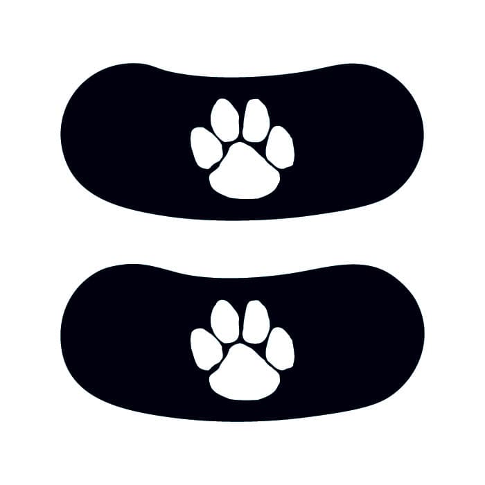 White Paw Eye Black Temporary Tattoo 2 in x 2 in