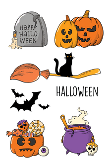 Halloween Fun Tattoo Sheet 4 in x 6 in