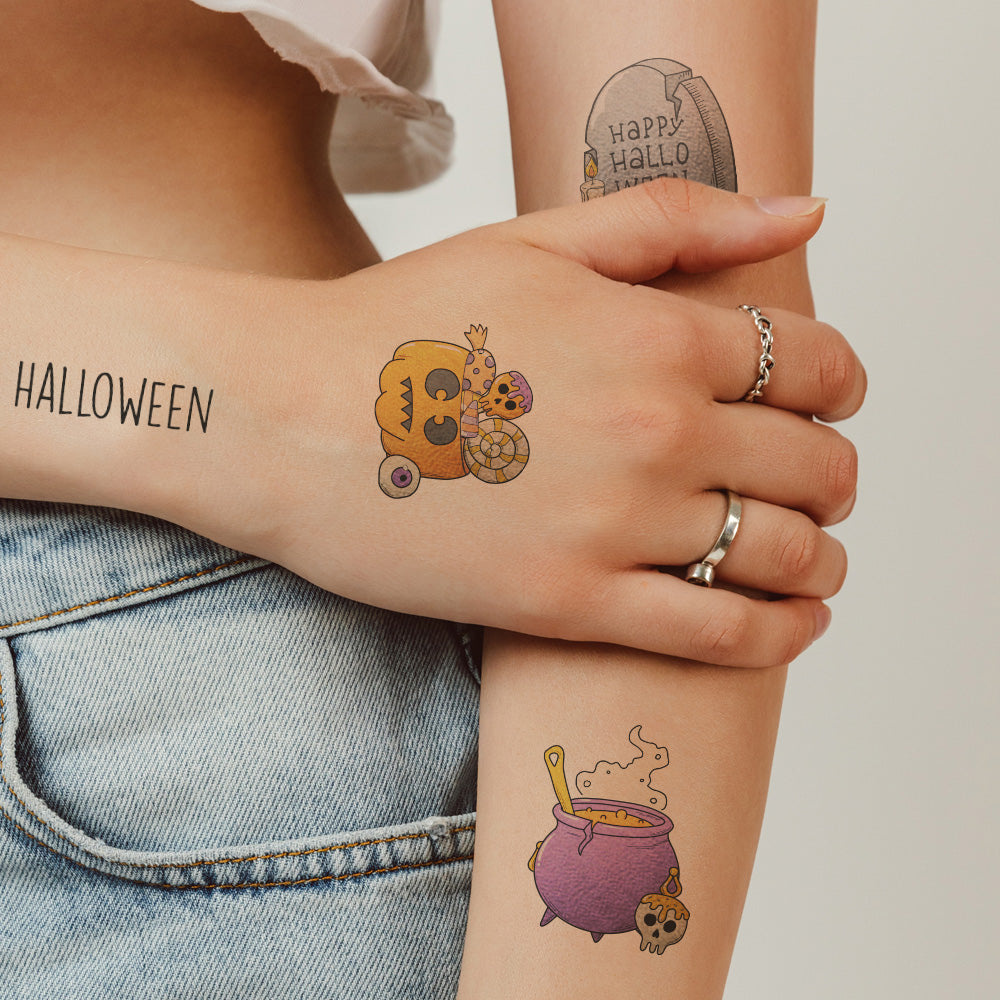 Halloween Fun Tattoo Sheet 4 in x 6 in