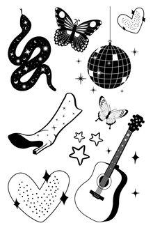 Concert Musts Tattoo Sheet 4 in x 6 in