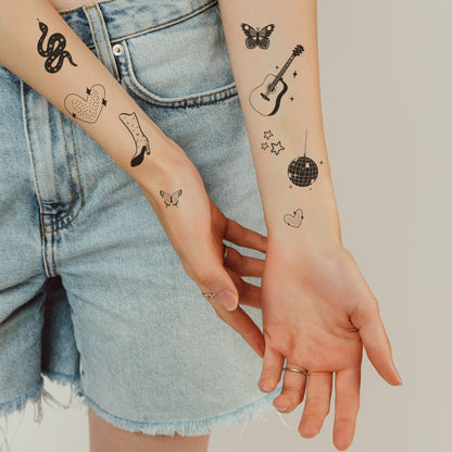 Concert Musts Tattoo Sheet 4 in x 6 in