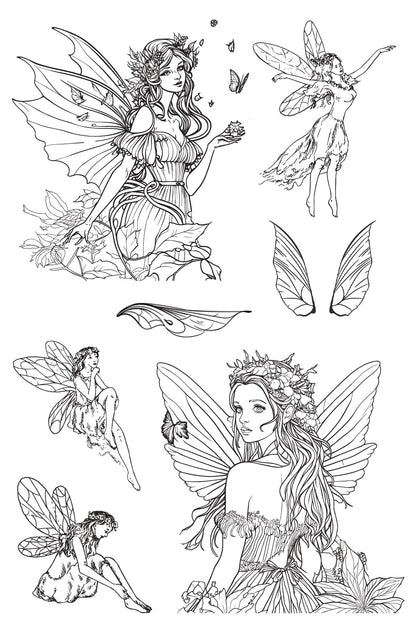 Fairy Friends Tattoo Sheet 4 in x 6 in