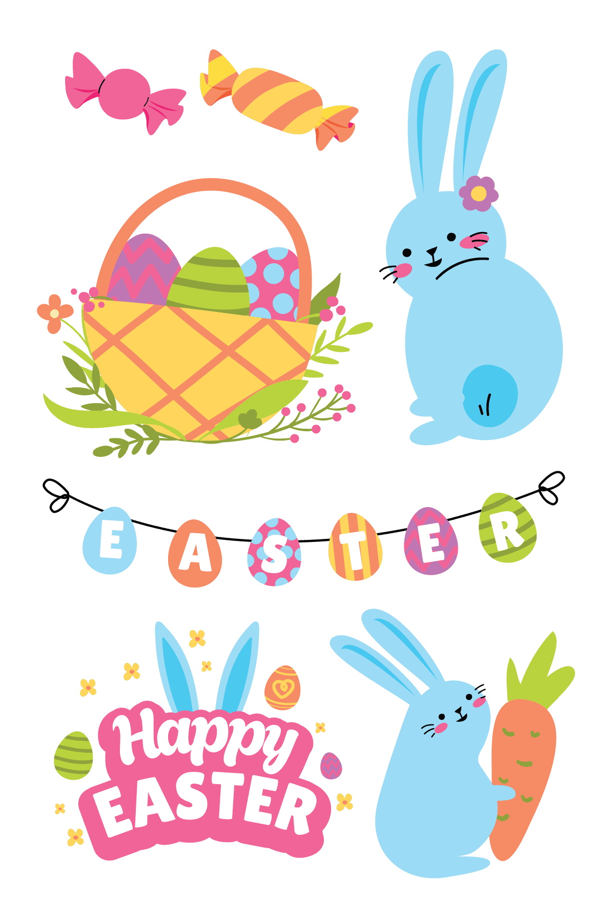 Easter Tattoos 4 in x 6 in