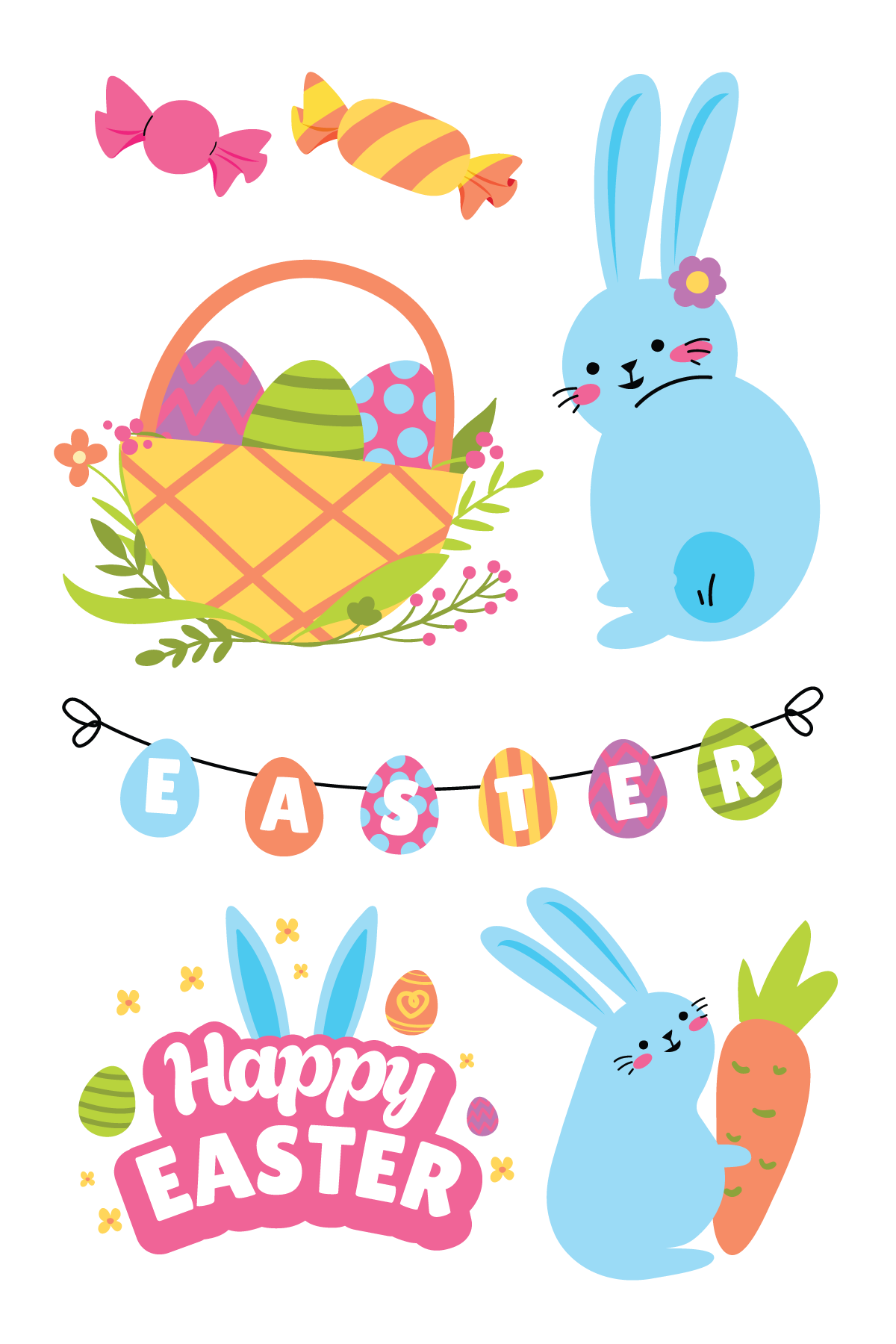 Easter Tattoos 4 in x 6 in