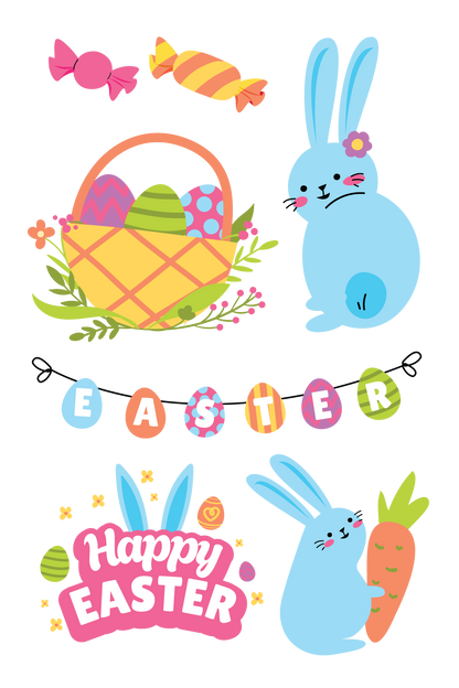 Easter Tattoos 4 in x 6 in