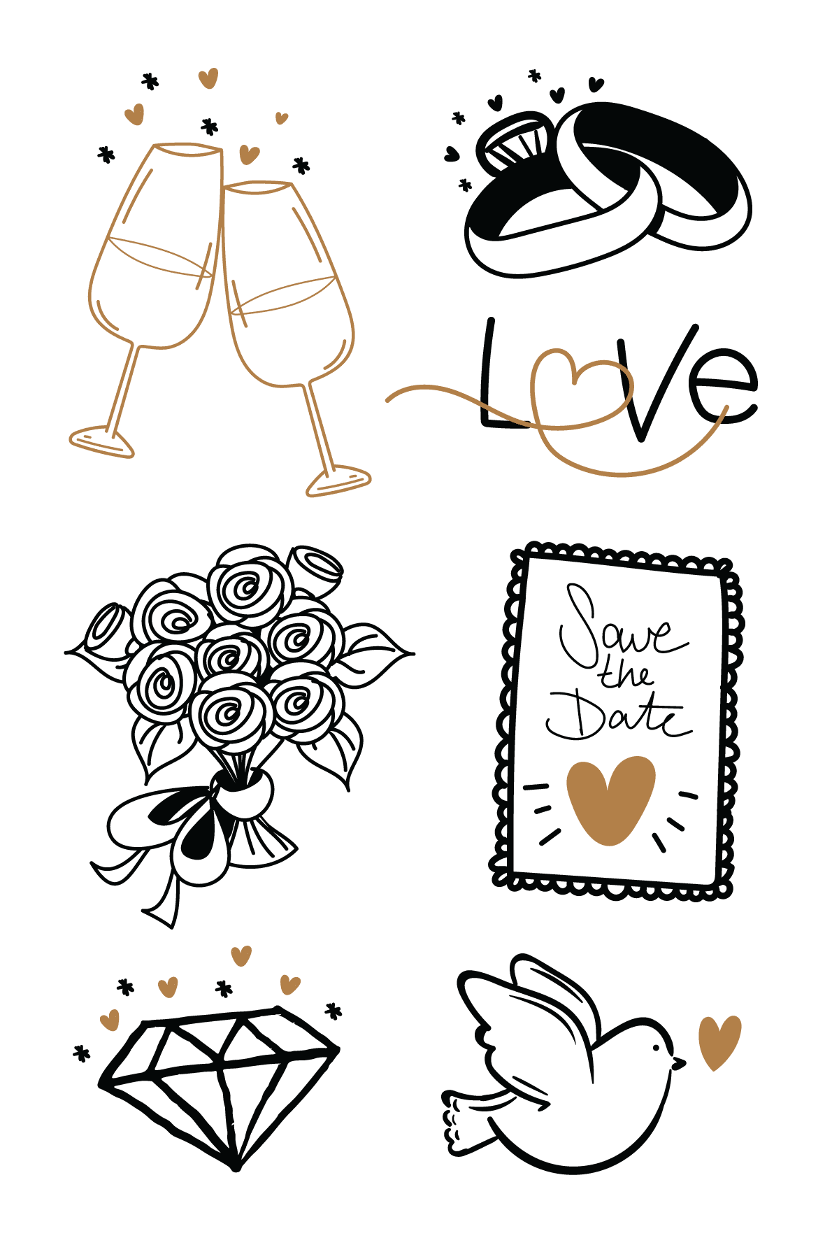 Wedding Day Tattoos 4 in x 6 in