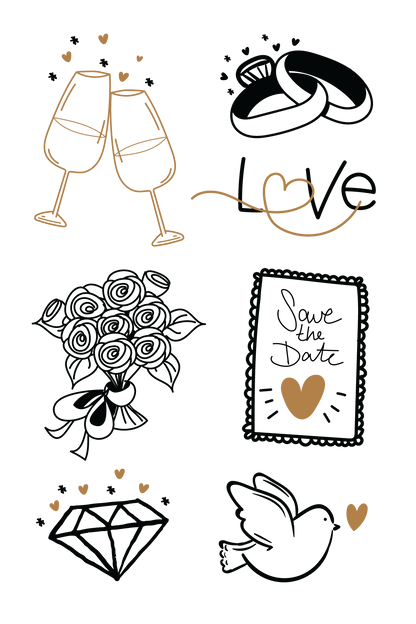 Wedding Day Tattoos 4 in x 6 in