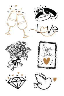 Wedding Day Tattoos 4 in x 6 in