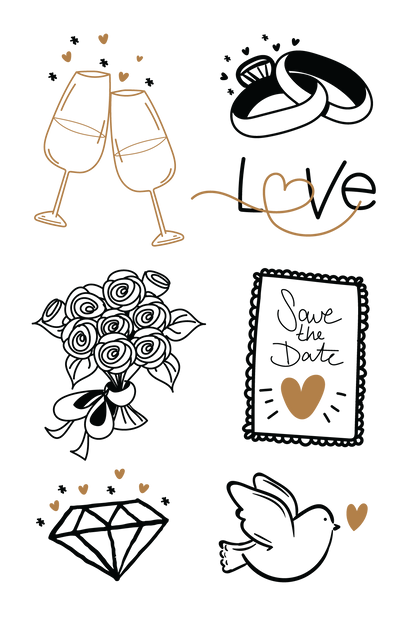 Wedding Day Tattoos 4 in x 6 in