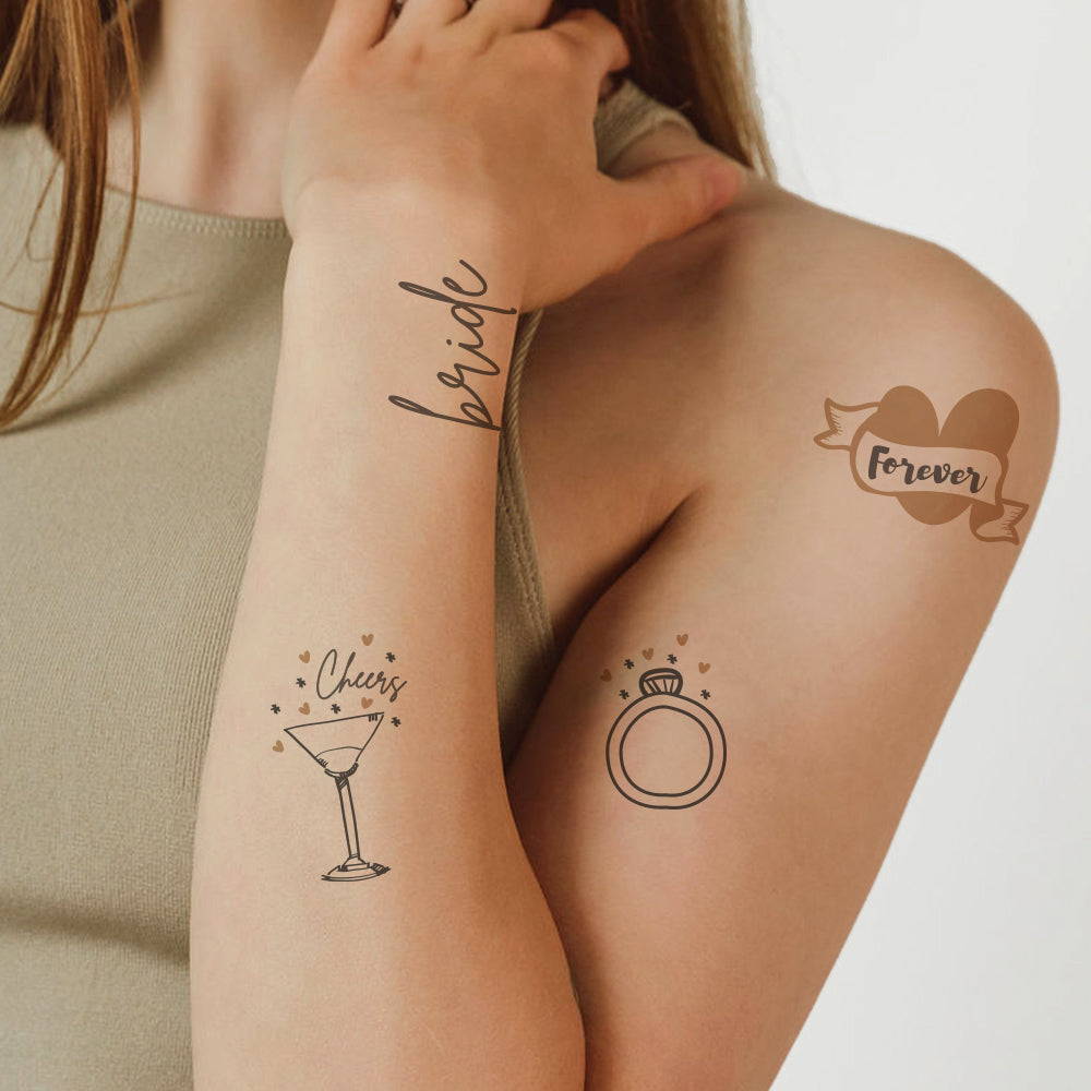 Wedding Favor Temporary Tattoos 4 in x 6 in