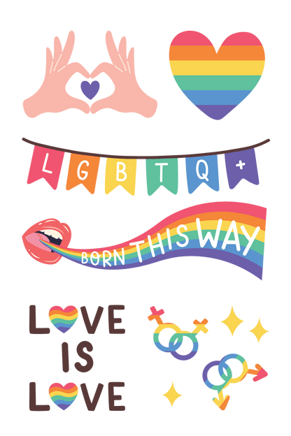Pride Tattoos 4 in x 6 in