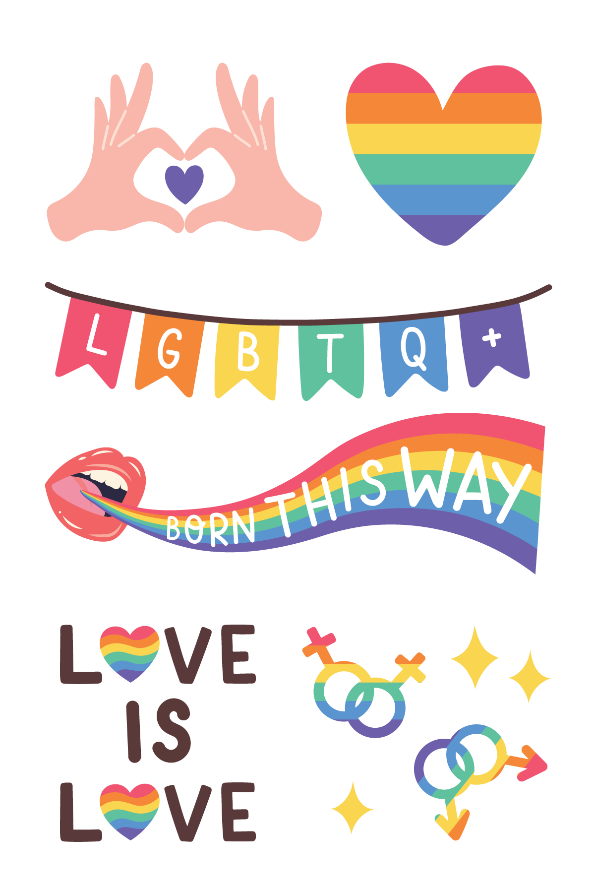 Pride Tattoos 4 in x 6 in