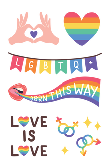 Pride Tattoos 4 in x 6 in