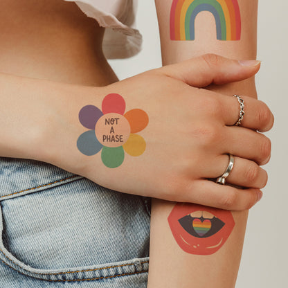 Pride Temporary Tattoo Sheet 4 in x 6 in