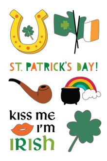 St Patrick's Day Tattoo Party Sheet 4 in x 6 in
