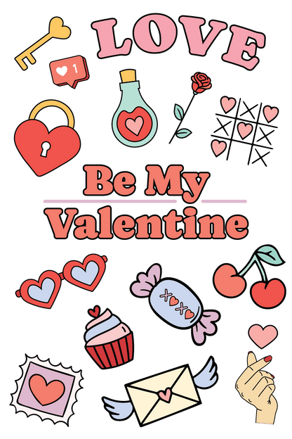 Valentine's Day Tattoos 4 in x 6 in