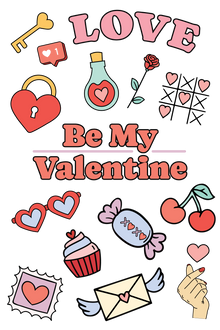 Valentine's Day Tattoos 4 in x 6 in