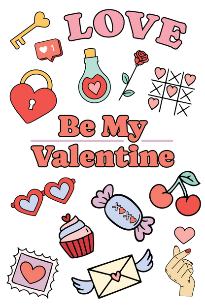 Valentine's Day Tattoos 4 in x 6 in