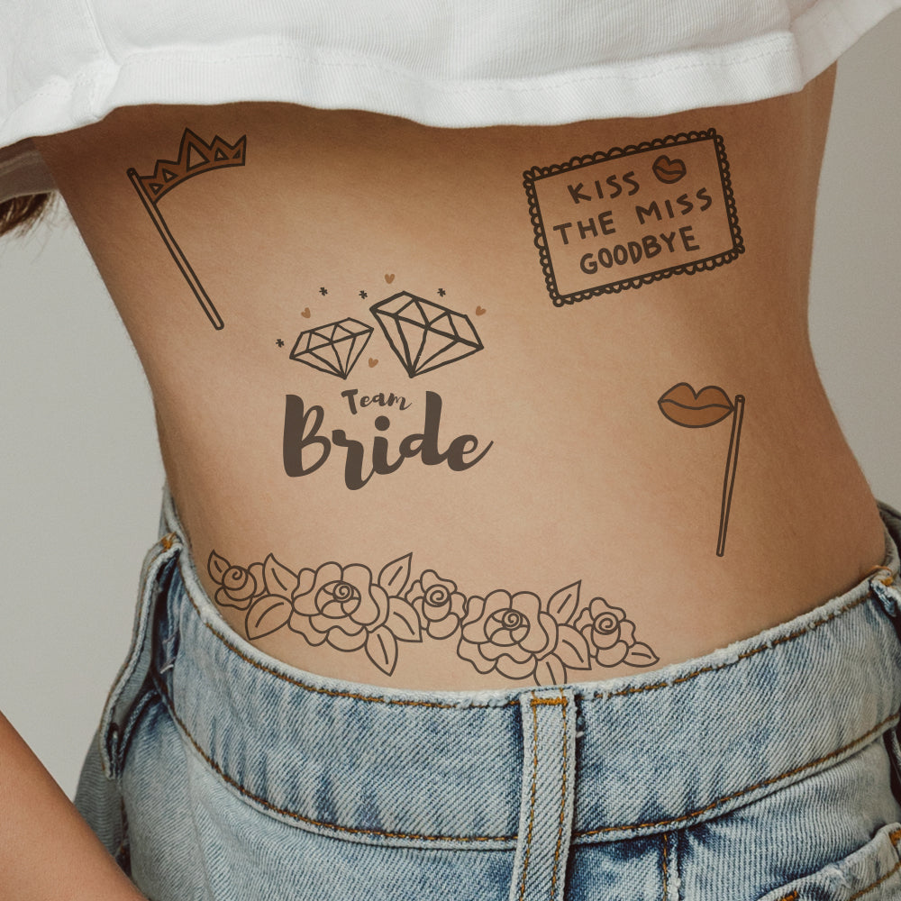 Bachelorette Party Tattoos 4 in x 6 in