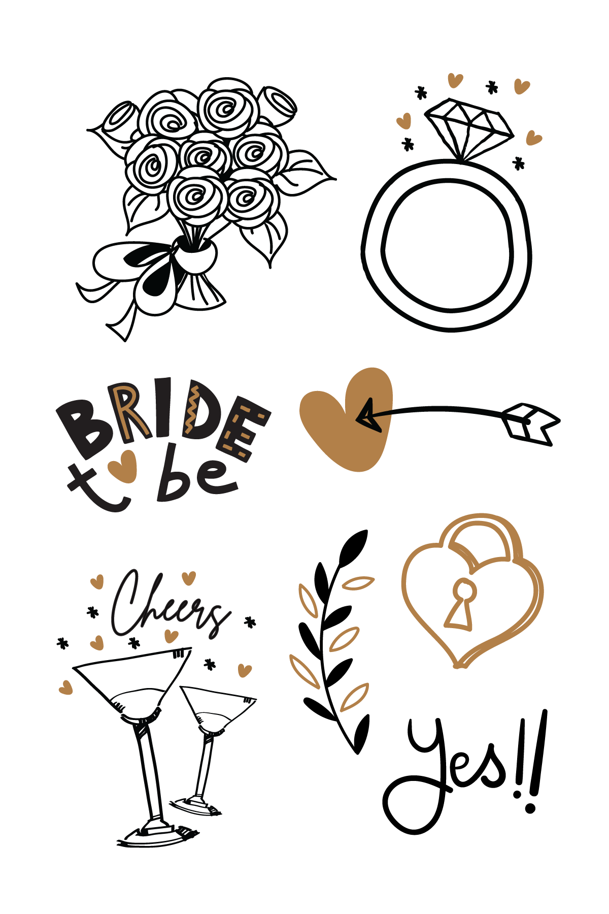 Bridal Shower Tattoos 4 in x 6 in