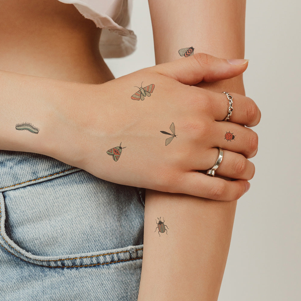Tiny Bug Colorful Tattoo 27 in x 6 in