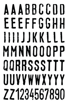 Grunge Letter Sheet 28 in x 6 in