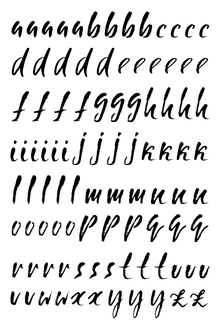 Script Letter Sheet 29 in x 6 in