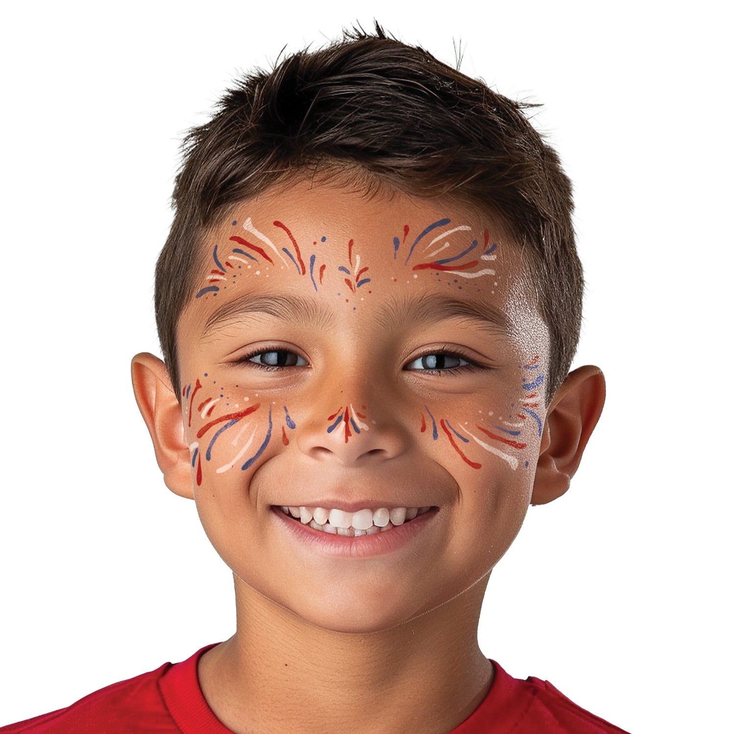 Patriotic Firework Temporary Tattoo Face Tattoos   Party Pack 8 Tattoos Assortment