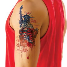 Statue of Liberty Americana Sleeve Temporary Tattoo 2CT Assortment