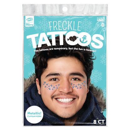 Winter Freckles Temporary Tattoos Mittens and Gifts Party Pack 8 Tattoos Assortment