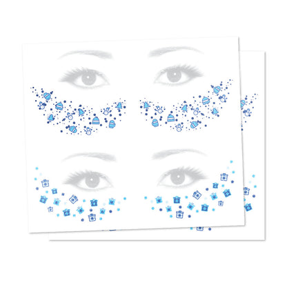 Winter Freckles Temporary Tattoos Mittens and Gifts Party Pack 8 Tattoos Assortment