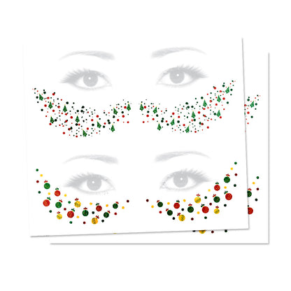Christmas Freckle Temporary Tattoos Christmas Tree Party Pack 8 Tattoos Assortment