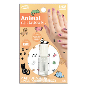 Animal Nail Temporary Tattoos with Polish 100+ Tattoos