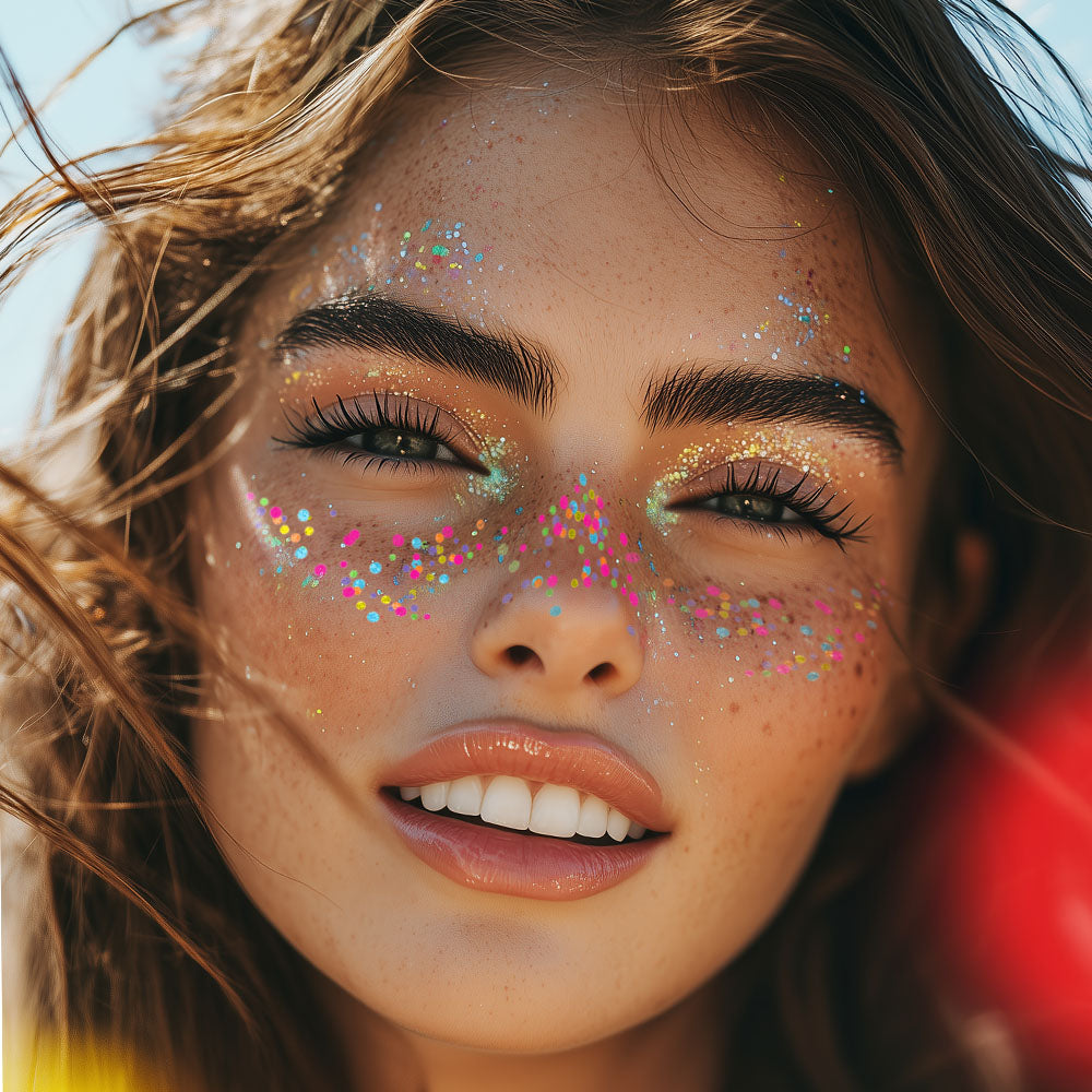 Face Funfetti Face Temporary Tattoos Party Pack 6 Tattoos Assortment