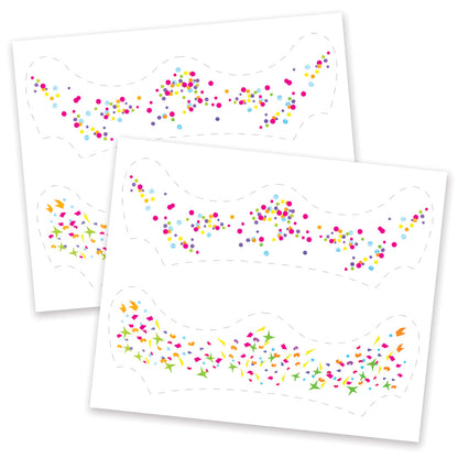 Face Funfetti Face Temporary Tattoos Party Pack 6 Tattoos Assortment