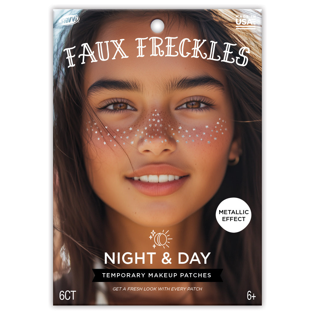 Night and Day  Freckle Temporary Tattoos Party Pack 6 Tattoos Assortment